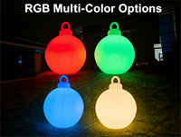 Boule de Noël gonflable avec lumière LED, grande boule de Noël lumineuse pour la décoration extérieure du jardin, décoration de Noël