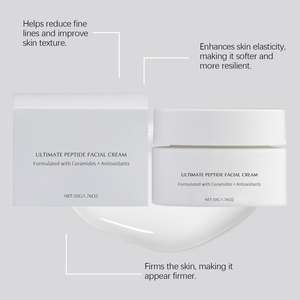 Crema de Péptidos con Ceramidas Antioxidantes, Repara la Barrera Cutánea, Reduce las Líneas Finas, Hidratante, 50g, para Piel Seca y Sensible, Uso Diario - Product Image 4