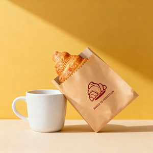 Bolsas de Papel Kraft Ecológicas, Resistentes al Agua y a la Grasa de Burger King para Envolver Sándwiches, Galletas, Pasteles y Bocadillos - Product Image 4