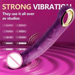 Gerçekçi 10 güçlü titreşim kadın seks oyuncakları klitoris g-spot stimülatörü çiftler vibratör yapay penis yetişkin seks oyuncak kadınlar için - Product Image 3