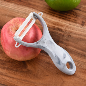Ensemble de couteau et de serveur à gâteau en forme de gourde blanche avec manche marbré, points noirs, cuisine en acier inoxydable, ensemble de cinq couteaux de chef - Product Image 3