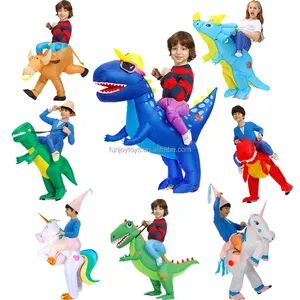 Wholesale Crazy Jurassic Funny Party <strong>Kids</strong> Children <strong>Dinosaur</strong> Riding Walking Inflatable <strong>Costume</strong> - Product Image 1