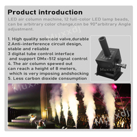 Muxxdj Stage Light 12X3W RGB Co2 Colonne LED Machine à fumée pour Disco Dj Wedding Rgb Co2 Jet Fog Machine