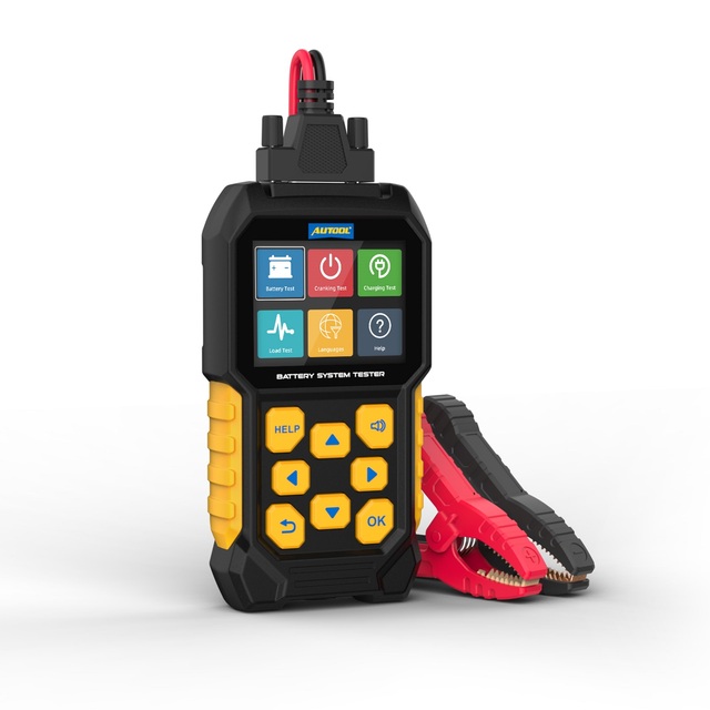 AUTOOL BT460 12V 24V Colorful Display Car Battery Tester Analyzer for Car Heavy Trucks TFT 4inch Multifunction Battery Tester