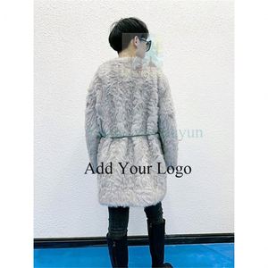 2025 New <strong>Arrivall</strong> Ladies Elegant, Loose, Knee-Length, Long-Sleeved, Warm, Heavy Duty Mink Coat - Product Image 5