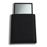 Miroir de poche miniature personnalisé en alliage de zinc, compact, rectangulaire, avec impression personnalisée sur une seule face