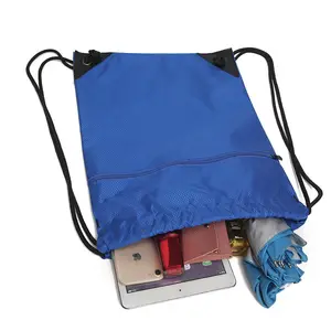210D polyester bundle pocket waterproof recycled nylon drawstring backpack portable travel dustproof storage bag