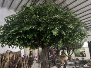 Árboles Banyan de plantas simuladas personalizados para hoteles de interior, centros comerciales, Puntos escénicos, árbol grande <span class=keywords><strong>Artificial</strong></span>, árbol de Ficus verde - Product Image 4