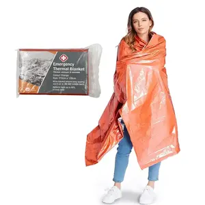 Survival Rescue Folding Thermal Emergency Blanket Waterproof Outdoor rescue survival Emergency blanket first aid foil blanket