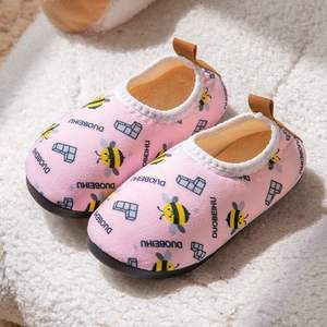 Chaussures de maison d'intérieur pour bébé avec logo personnalisé Chaussures en coton à semelle souple et antidérapante Chaussures épaisses de jardin d'enfants Chaussons Racine de sac - Product Image 6