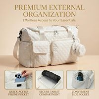 Sac à langer extra-large en tissu Oxford imperméable, avec compartiment à chaussures, poche pour biberon, fermeture éclair, sac tout-en-un pour maman