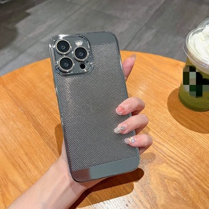 เคสกันกระแทกบางเฉียบหรูหรา พร้อมตะแกรงระบายความร้อน สำหรับ iPhone 16 15 14 13 11 12 Pro Max ป้องกันกล้อง - Product Image 6