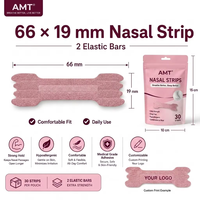 30 Bandes Nasales Anti-Ronflement Personnalisables avec Logo, Rose, pour une Meilleure Respiration, Patchs Nasaux pour Hommes et Femmes