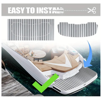 HEROES Revêtement de sol moderne en mousse EVA imperméable et durable, adhésif 3M, antidérapant, brossé et rainuré pour sols extérieurs, feuille marine