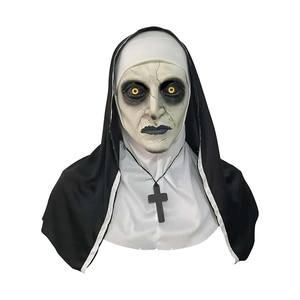 Máscara de Látex de <span class=keywords><strong>Monja</strong></span> Malvada de Películas de <span class=keywords><strong>Terror</strong></span>, Accesorio de Disfraz de Halloween para Adultos HADR-005 - Product Image 5