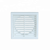Grille carrée en plastique fixe de 100 à 200 mm pour ventilateurs axiaux à flux axial, à des fins de ventilation