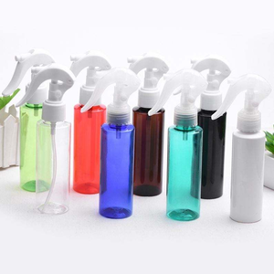 Cylinder Shape PET <b>Plastic</b> <b>Spray</b> <b>Bottle</b> with Pump Sprayer 120ml Amber Color for Personal Care Use - Product Image 1