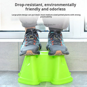 Jardinière verticale en forme de cylindre de chocolat A29 pour pot en plastique empilable intérieur/extérieur avec décoration au design élégant - Product Image 4