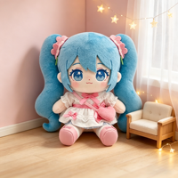 Jouets artistiques personnalisés, jouet en peluche vinyle de 20 cm, personnage de dessin animé avec visage en plastique, poupée Miku en peluche personnalisée pour collection