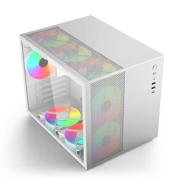 2024 High Quality Gaming PC Case Desktop Computer Gaming MATX Case Cube Computer Case & Towers Double Chamber PC Cabinet