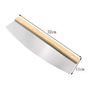 <span class=keywords><strong>Accessori</strong></span> professionali per il <span class=keywords><strong>forno</strong></span> della <span class=keywords><strong>Pizza</strong></span> Cutter per <span class=keywords><strong>Pizza</strong></span> in acciaio inox lama coltello con manico in legno - Product Image 5