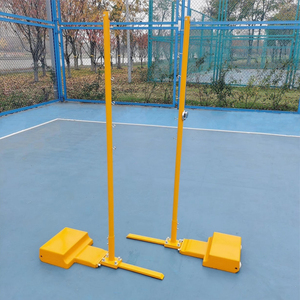 Poste de bádminton móvil ajustable, todas las bases de hierro fundido, móvil para un fácil movimiento, equipo de campo - Product Image 3