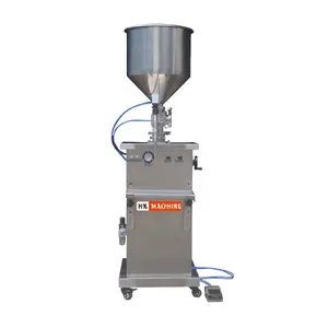 Small dose Semi-auto Liquid cream filling Machine for small production with mixing and heating system