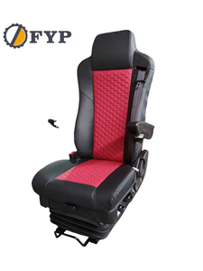 مقعد سائق شاحنة هوائي مُعدَّل بنظام تعليق هوائي ووسادة هوائية من الجلد عالي الجودة من مورد مصنع صيني - Product Image 4