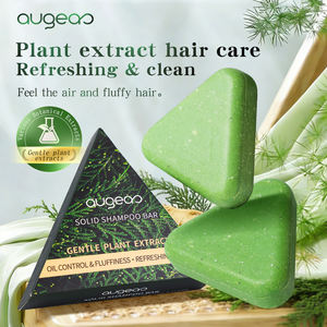 Savon solide pour cheveux aux herbes, 100g, couleur verte, forme triangulaire - Product Image 2