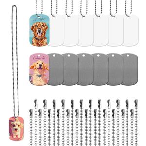 Collier pour chien en acier inoxydable en forme d'arc, vierge pour sublimation DIY, écologique, avec plaques d'identification personnalisées pour animaux de compagnie, pour presse à chaud, cadeau promotionnel - Product Image 5