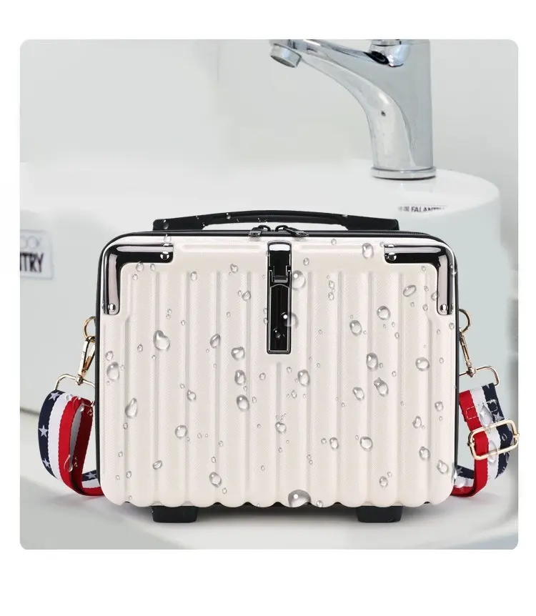 14 Inch ABS Travel Case Trolley Cosmetic Bag with Multi-color Large Capacity Portable Suitcase