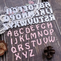 Vendita calda alfabeto ABC in metallo fustelle per la realizzazione di carte fai da te artigianato fatto a mano lettere fustellate per Scrapbooking