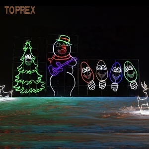 Toprex ไฟตกแต่งคริสต์มาส,ไฟซานต้าและกวางเรนเดียร์แบบเคลื่อนไหวได้พร้อมไฟ Led แบบเลื่อนได้ไฟ2d สำหรับสวนกลางแจ้งไฟคริสต์มาส - Product Image 5