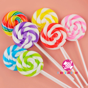 Fabrika toptan toplu 12g Lolly özel gökkuşağı renk tatlılar meyve lezzet yuvarlak girdap büküm düz sert şeker lolipop - Product Image 2