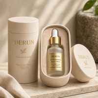 Flacon compte-gouttes en verre givré de luxe personnalisé avec logo, 5ml, 10ml, 15ml, 20ml, 30ml, 50ml, 100ml, pour sérum, emballage en gros pour soins de la peau, OEM