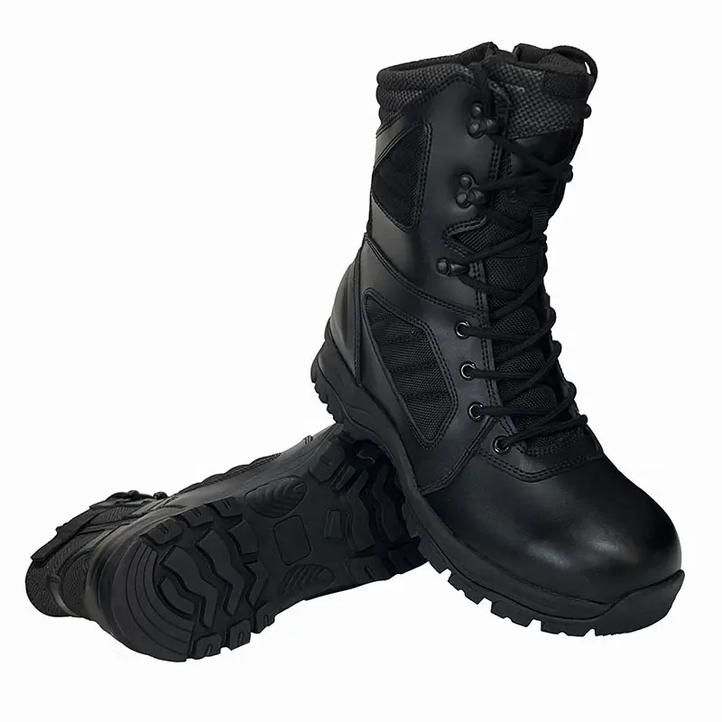 Ultra-light Wear-resistant Shock-absorbing Leather Boots Genuine High-top Training Boots for Men Security Leather Boots Winter