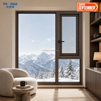 Ventana Corredera de Aluminio con Marco Delgado Super September, Ventana de Cocina con Vidrio Low-E, Impermeable e Insonorizada