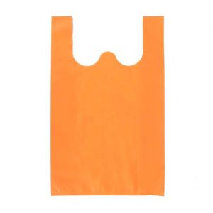 Sac en tissu non tissé personnalisé bleu pour supermarché, type gilet, pour courses - Product Image 2
