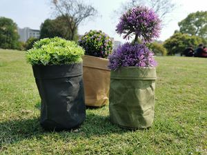 Bolsa de almacenamiento de papel Kraft lavable organizador plegable reutilizable marrón OEM - Product Image 5