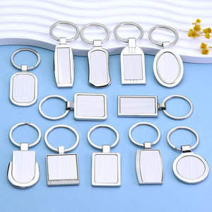 Porte-clés Métal Vierge Logo Personnalisé Alliage de <span class=keywords><strong>Zinc</strong></span> Autocollant Époxy Double Face Cadeau d'Affaires Promotionnel en Gros - Product Image 2