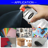 Adhésif époxy multi-usages en spray, séchage rapide, transparent, repositionnable pour l'artisanat, le papier photo, le tissu, le feutre, la mousse, le bois, le carton