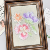 Lot de Broderies en Dentelle 3D Florales Perlées et Pailletées, Appliques de Broderie, Patchs de Fleurs en Dentelle pour Robe de Soirée, Robe de Mariée, Vêtement