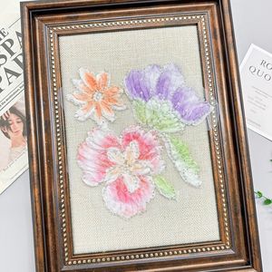 Lot de Broderies en Dentelle 3D Florales Perlées et Pailletées, Appliques de <span class=keywords><strong>Broderie</strong></span>, Patchs de Fleurs en Dentelle pour Robe de Soirée, Robe de Mariée, Vêtement - Product Image 2