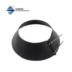 Collarín de Acero Inoxidable de 5 Pulgadas para Tuberías de Ventilación, Acabado Natural y con Recubrimiento en Polvo Negro - Product Image 4