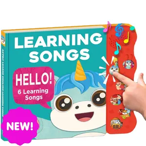 Hochwertiges Kindererlern-Audiobuch Drücken-Button Englisch Arabisch Zweisprachiger Schalter Sprachbuch für Kind