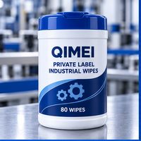 Lingettes industrielles OEM ODM à marque privée, en boîte compacte, avec conception personnalisée, taille et nombre de lingettes au choix