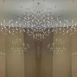 ECOJAS CL-003 Moderne lumière lustre de luxe plein <span class=keywords><strong>d</strong></span>'étoiles art personnalité duplex longue lustre étoile tomber pendentif lampe - Product Image 2
