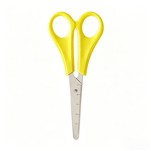 Graduated Scissors With Ruler Measurement Round Tip For Home Office Student Craft Use Random Color - Product Image 5