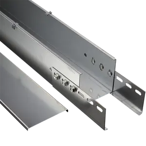 Tray Cable Tray Galvanized Stainless Steel Cable Trunking With Cover And Standard Size Trunking Steel Enclosed Cable Tray Trunk