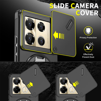 Étui de protection antichoc magnétique en TPU+PC avec support rotatif à 360° pour téléphone portable Google Infinix Hot 50 Pro Plus